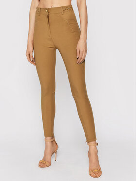 Elisabetta Franchi Elisabetta Franchi Medžiaginės kelnės PA-011-16E2-V360 Ruda Slim Fit