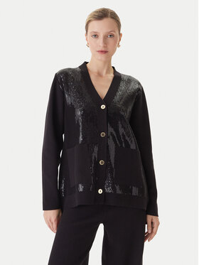LOLA CASADEMUNT LOLA CASADEMUNT Kardigán LF2511011 Fekete Regular Fit