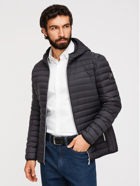 Ombre Ombre Kurtka przejściowa OM-JALP-0211 Czarny Regular Fit