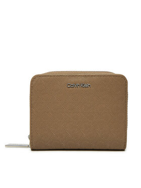Calvin Klein Calvin Klein Portofel Mic de Damă Ck Must Medium Zip Around_Mono K60K612825 Maro