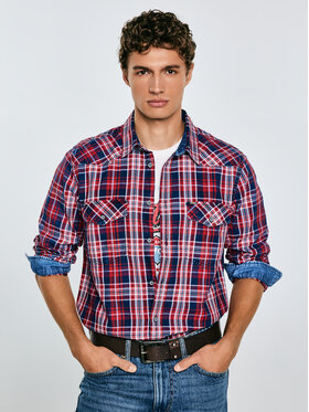 BIG STAR BIG STAR Koszula RETINEZI Czerwony Basic Fit