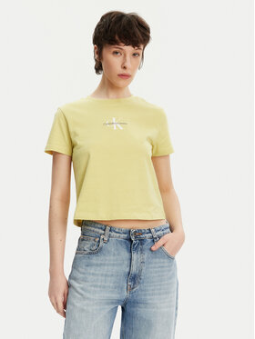 Calvin Klein Jeans Calvin Klein Jeans T-Shirt Monologo J20J223113 Žlutá Slim Fit
