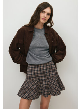 BIZUU BIZUU Spódnica mini KASSIE A-LINE MINI SKIRT Brązowy Standard Fit
