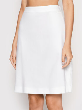 Calvin Klein Calvin Klein Trapecijos formos sijonas Side Split K20K203836 Balta Regular Fit