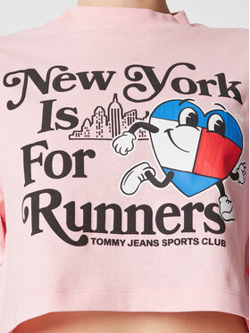 Tommy Jeans T-shirt Sportees Runners DW0DW14923 Ružičasta Oversize