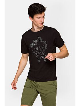Lancerto Lancerto T-Shirt Dexter TS073221000031 Czarny Regular Fit