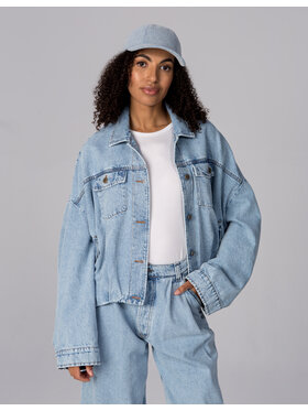 Fraternity Fraternity Kurtka jeansowa DEMI Niebieski Oversize