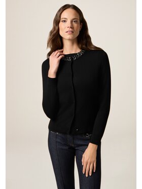 Oltre Oltre Cardigan M392J005137N033 Nero Regular Fit