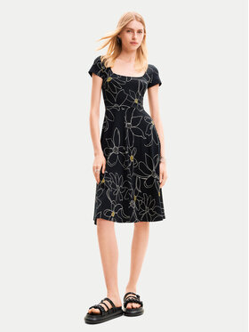 Desigual Desigual Ljetna haljina Margaritis 24SWVK55 Crna Regular Fit