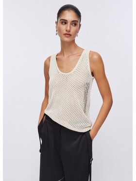Liu Jo Liu Jo Sweter CA6163MS042P9572 Kremowy Regular Fit