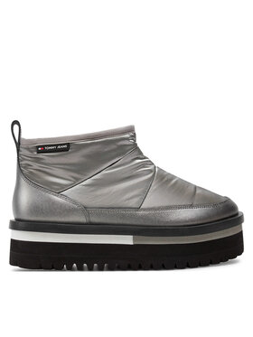 Tommy Jeans Tommy Jeans Sniega zābaki Tjw Nylon Flatform Boot Wl EN0EN02689 Sudraba