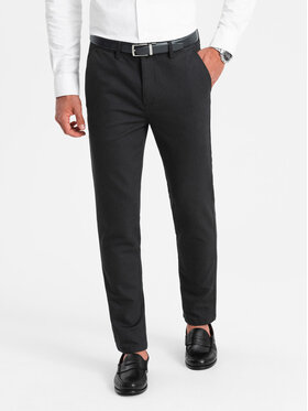 Ombre Ombre Chino kalhoty OM-PACP-0188 Černá Regular Fit