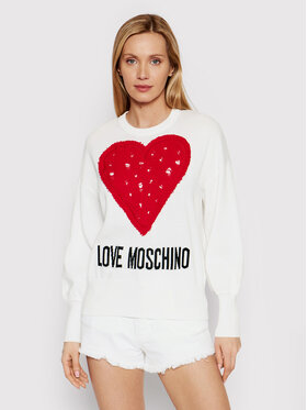 LOVE MOSCHINO LOVE MOSCHINO Пуловер WSM1011X 1472 Бял Regular Fit
