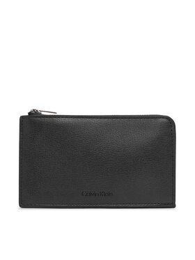 Calvin Klein Calvin Klein Raktų dėklas Foil Logo L-Zip Cardcase LV04F1317G Juoda