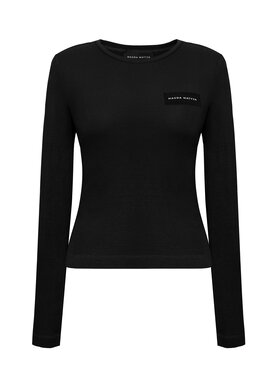 Magda Matyja Magda Matyja Bluza NINA LONGSLEEVE BLACK Czarny Fitted Fit