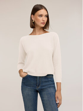 Motivi Motivi Maglione M359E002417N011 Bianco Boxy Fit