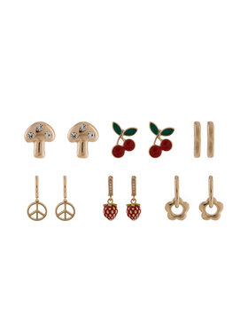 Aldo Aldo Set 6 párov náušníc Charmiies 13994892 Zlatá