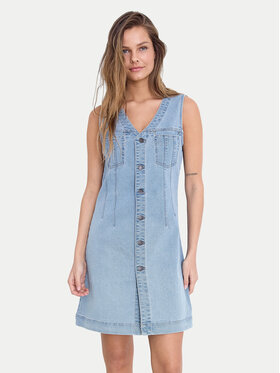 Noisy May Noisy May Džínové šaty Rikka 27033695 Modrá Slim Fit