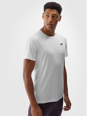 4F 4F T-Shirt 4FWAW24TFTSM0998-10S Biały Regular Fit