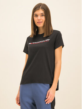 Tommy Sport Tommy Sport T-Shirt Logo S10S100061 Μαύρο Regular Fit