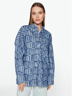 Tommy Jeans Tommy Jeans džínová košile DW0DW15217 Modrá Oversize