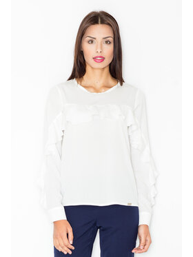 FIGL FIGL Blúzka M466 Écru Regular Fit