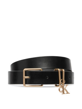 Calvin Klein Calvin Klein Pas Logo Charm Belt LV04F7086G Črna