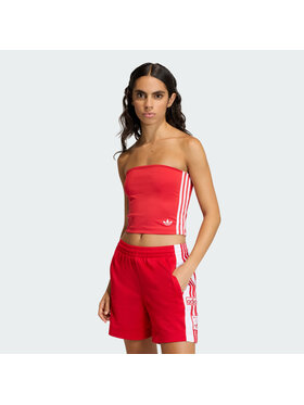 adidas adidas Top 3-Stripes KD6236 Czerwony Slim Fit