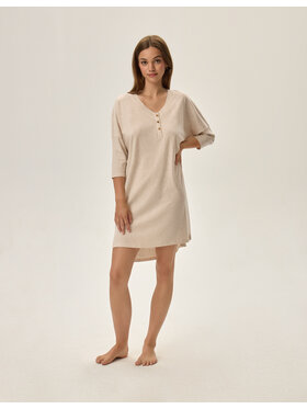 Henderson Henderson Koszula nocna 41875 Beżowy Regular Fit