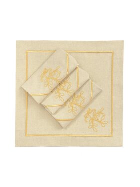 Roseberry Home Roseberry Home Serwetki Mistletoe Goldenline Złoty