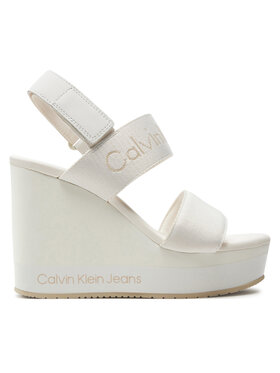 Calvin Klein Jeans Calvin Klein Jeans Szandál Wedge Sandal Webbing In Mr YW0YW01360 Fehér