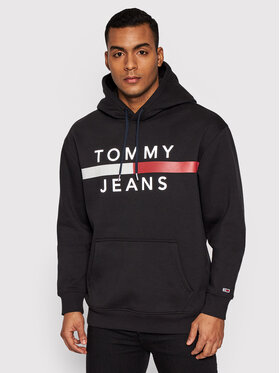 Tommy Jeans Tommy Jeans Džemperis Reflective Flag DM0DM07410 Juoda Relaxed Fit