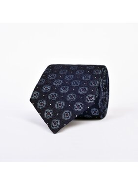 ELSNER ELSNER Krawat JEDWAB ŻAKARD A0883 Granatowy