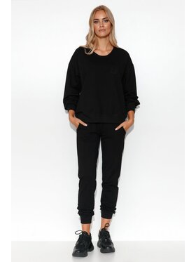 Makadamia Makadamia Dres M787 Czarny Comfortable Fit