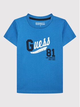 Guess Guess T-Shirt N2YI11 K8HM0 Niebieski Regular Fit