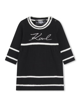 Karl Lagerfeld Kids Karl Lagerfeld Kids Sukienka codzienna Z30277/09B Czarny Regular Fit