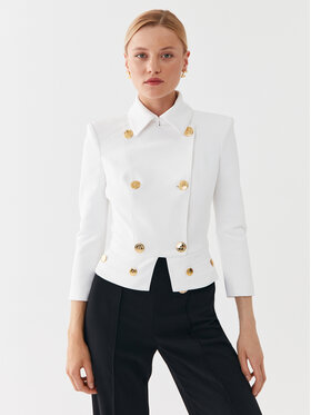 Elisabetta Franchi Elisabetta Franchi Bleizers GI-066-36E2-4421 Écru Slim Fit