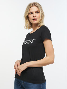 Mustang Mustang T-Shirt Alina 1013222 Czarny Regular Fit