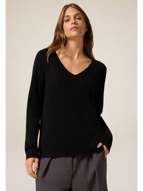 Oltre Oltre Sweter M046E002032N033 Czarny Regular Fit