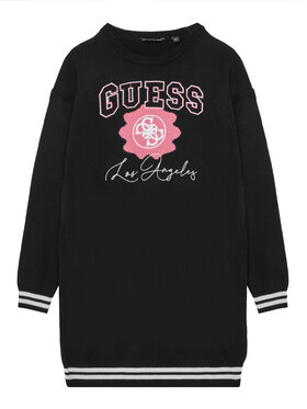Guess Guess Trikotažinė suknelė J5YK09 Z3OF0 Juoda Regular Fit