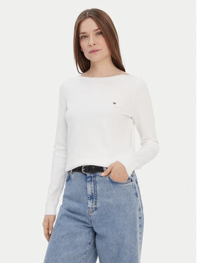 Tommy Hilfiger Tommy Hilfiger Sweter WW0WW42050 Biały Regular Fit