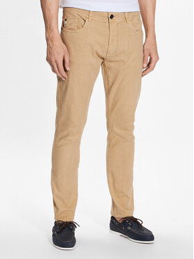 INDICODE INDICODE Pantaloni din material Rajan 60-249 Maro Regular Fit