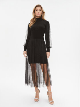 TWINSET TWINSET Úpletové šaty 232TT3413 Černá Regular Fit