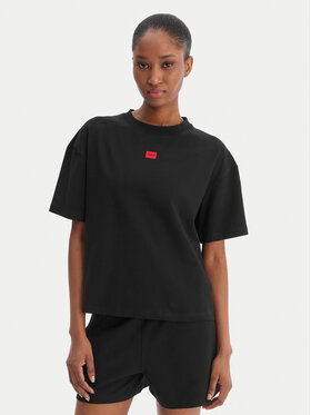 HUGO HUGO T-shirt Signature 50556807 Crna Regular Fit