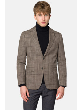 Lancerto Lancerto Marynarka Slopedown MA131223000017 Brązowy Slim Fit