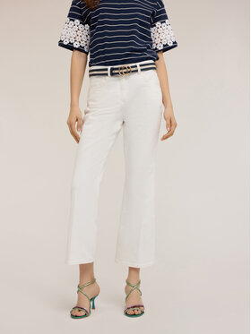 Motivi Motivi Pantaloni di tessuto P745Q004010N001 Bianco Flare Fit