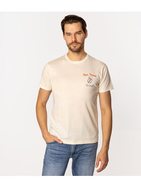 Lee Cooper Lee Cooper T-Shirt BON VOYAGE 1145 Beżowy Slim Fit
