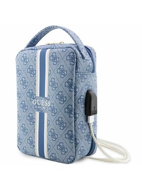 Guess Guess Etui na ładowarki 4G Printed Stripes Niebieski