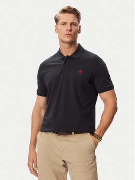 Beverly Hills Polo Club Beverly Hills Polo Club Поло P-SS26M-P42560_Red LogoNVY Cиній Regular Fit