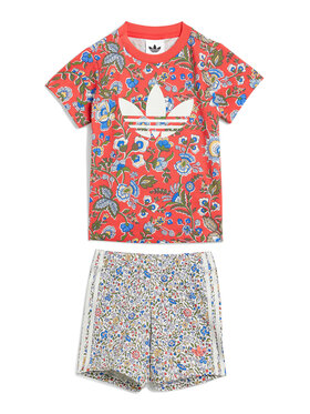 adidas adidas Set majica i hlače Liberty London JY3016 Crvena Regular Fit